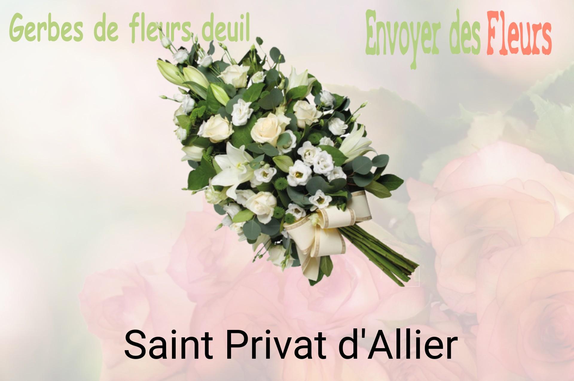 Gerbe de fleurs de deuil livrée à Saint-Privat-d'Allier